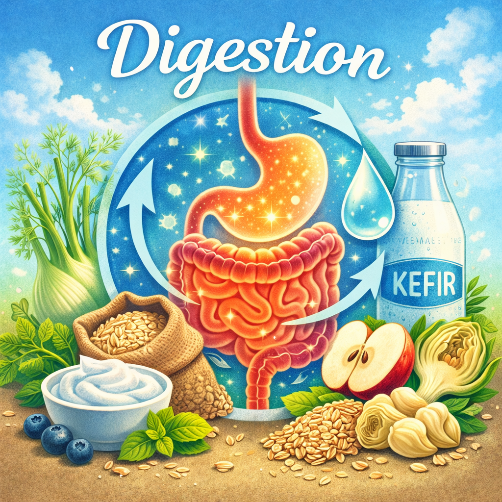Illustration Nutrition.Nelles — Digestion et équilibre intestinal