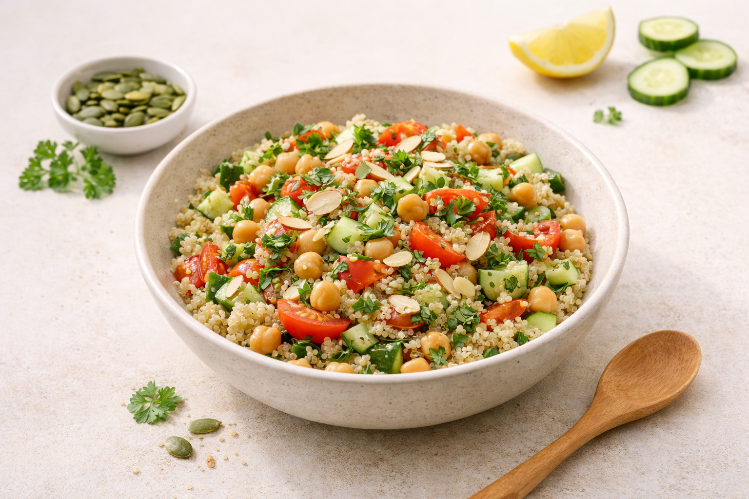 Salade quinoa croquante